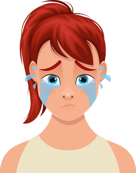 Woman face expression clipart design illustration png
