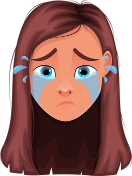 Woman face expression clipart design illustration png