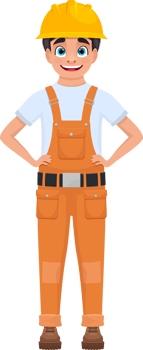 Boy worker clipart design illustration png