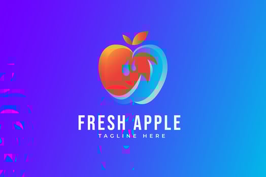 Fresh Apple Modern logo template vector