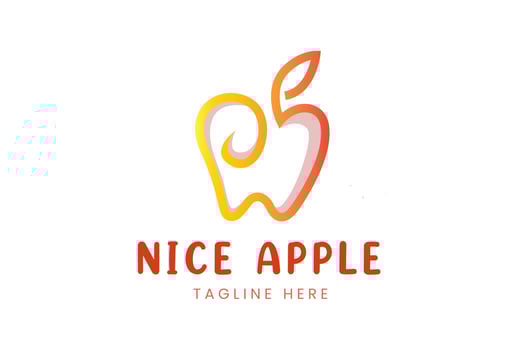 Nice Apple modern logo template vector