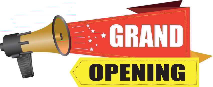 Grand opening template, banner, poster vector