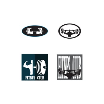 fitness logo vector illustration design template.