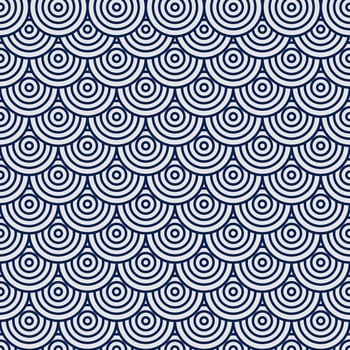 Navy blue Japanese geometric pattern background. vector