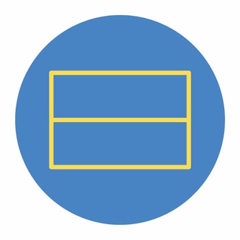 Ukraine Flag Icon Blue Style vector