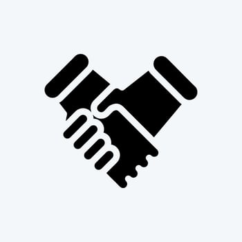Icon Trust. suitable for Branding symbol. glyph style. simple design editable. design template vector. simple illustration vector