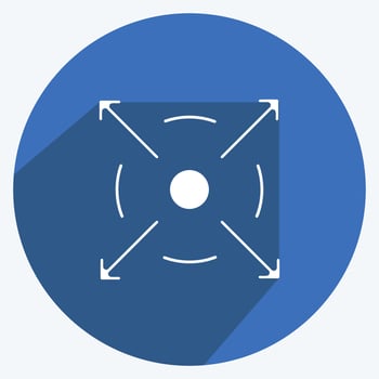 Icon Extending. suitable for Branding symbol. long shadow style. simple design editable. design template vector. simple illustration vector