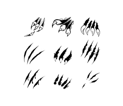 Scratch animal illustration vector