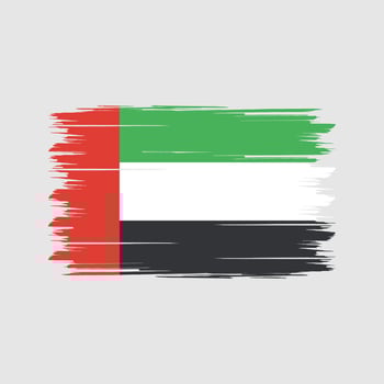 United Arab Emirates Flag Brush. National Flag vector