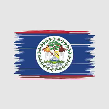 Belize Flag Brush. National Flag vector