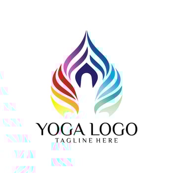 Yoga Logo design Vector template