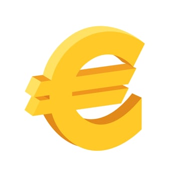 Euro gold coin. vector illustration