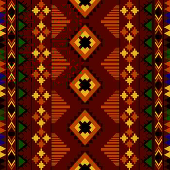 Aztec ethnic seamless pattern. Geometric native traditional. Design for background,carpet,wallpaper,clothing,wrapping,batic,fabric,vector illustraion.embroidery style. vector