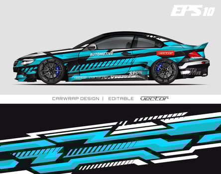car wrap design modern racing background design for vehicle wrap, racing car, rally, etc vector