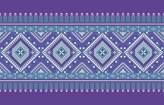 Ethnic seamless pattern. Flower decoration. Traditional tribal style. Design for background,illustration,texture,fabric,wallpaper,clothing,carpet,embroidery. vector