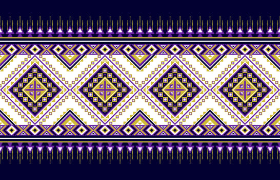 Gemetric ethnic oriental pattern traditional Design for background,carpet,wallpaper,clothing,wrapping,batic,fabric,vector illustraion.embroidery style. vector