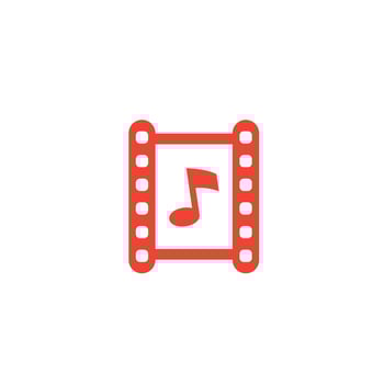 multimedia icon, video and audio vector