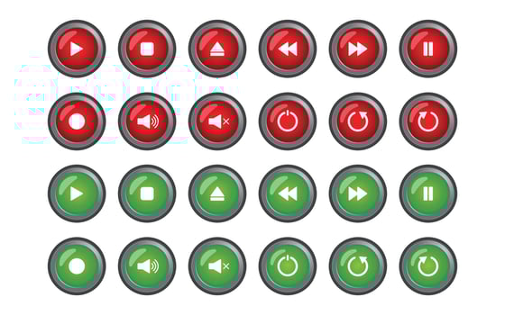 Vector Illustration Of Button Icon Collection