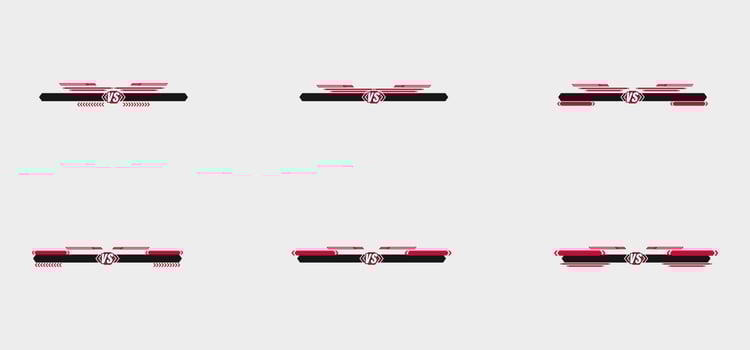 Set Of Versus Bar Battle Interface vector