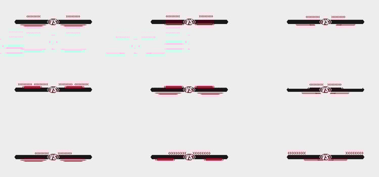 Set Of Versus Bar Battle Interface vector