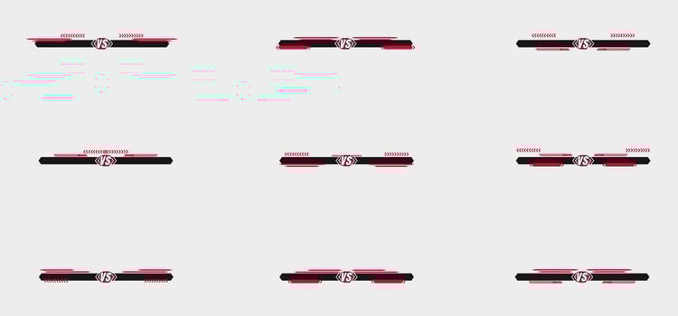 Set Of Versus Bar Battle Interface vector