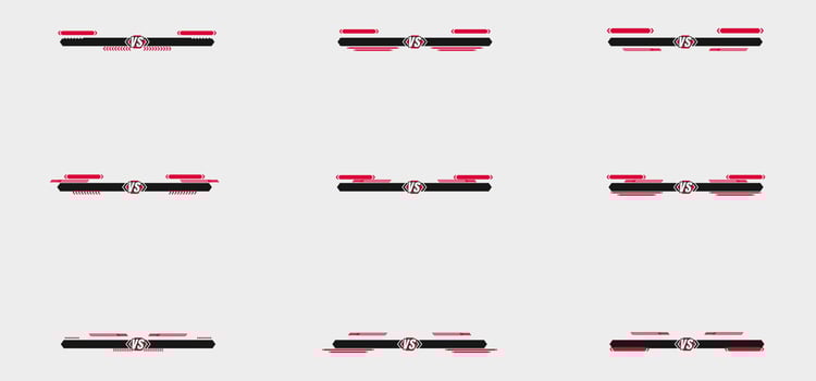 Set Of Versus Bar Battle Interface vector