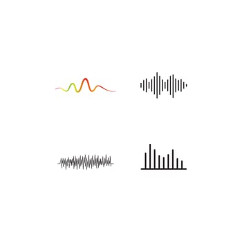 sound wave logo vector illustration design template
