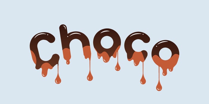 Choco - chocolate banner. Design vector illustration.