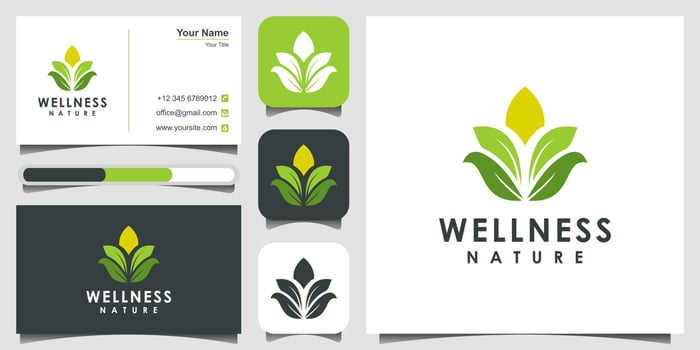 Marijuana health medical cannabis logo designs vector hemp CBD oil extract green leaf. logo design and business card Premium Vector.Print