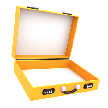 3d icon business empty briefcase png