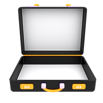 3d icon business empty briefcase png