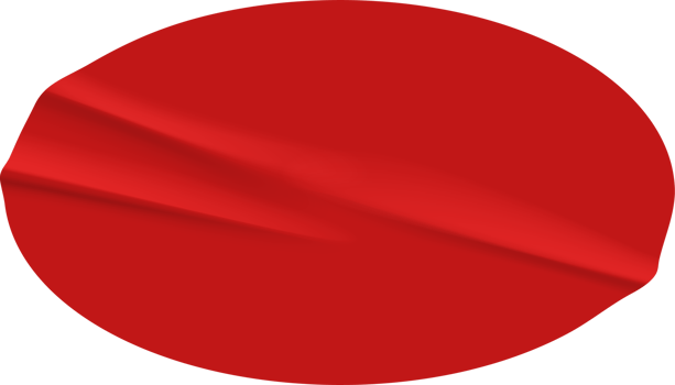Crumpled fabric ovalfon red. png