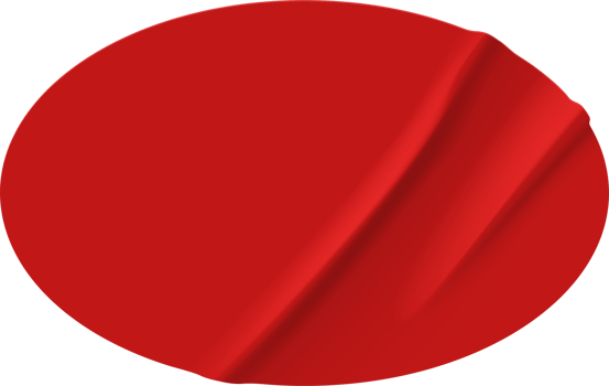 Crumpled fabric ovalfon red. png