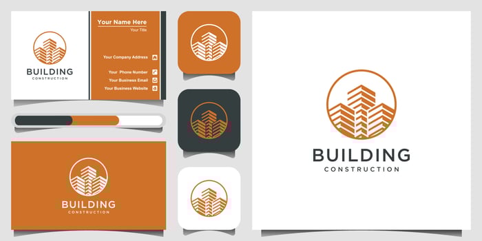 building construction logo design Inspiration. vector