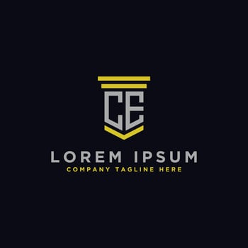 inspiring logo designs for companies from the initial letters of the CE logo icon. -Vectors vector