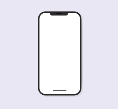 Notch Smartphone Modern Device Isolated Mockup Template Blank Display Technology Gadget Business Illustration vector
