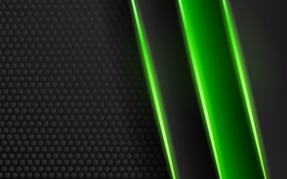 Abstract technology green neon light background vector