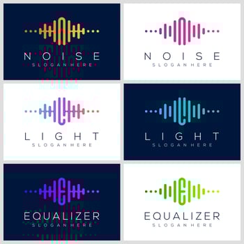 Monogram creative logo design template with pulse element. vector