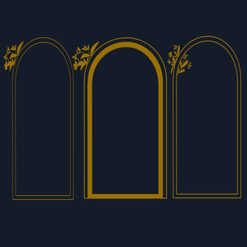 Geometric Monoline Arc Frame vector