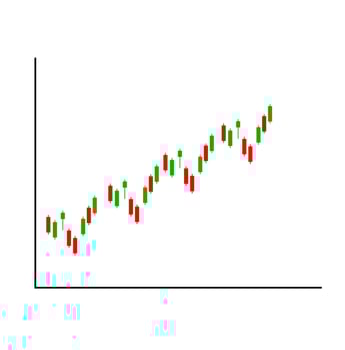 Candlestick chart illustration vector