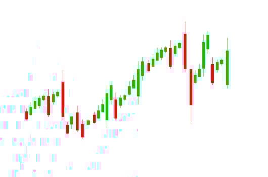 Candlestick chart illustration vector