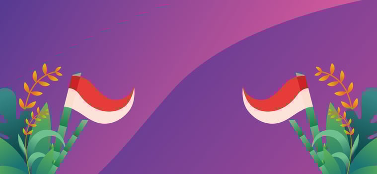 Indonesian independence day banner greeting. vector