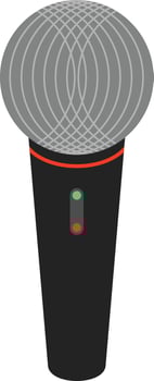 Black microphone design concept vector