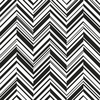 Zigzag lines.Seamless surface pattern design with wavy linear ornament. Repeated chevrons wallpaper. Vector illustration.