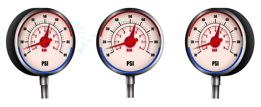 realistic car pump manometer, compressor for inflating car tires. Transport repair, technical inspection. Vector