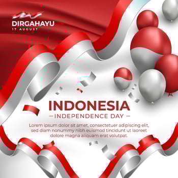 Indonesia Independence Day Social Media Flyer Banner vector