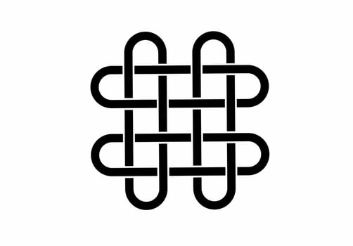 Solomon knot sign on white background vector