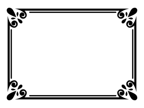 decorative simple frame rectangle vector