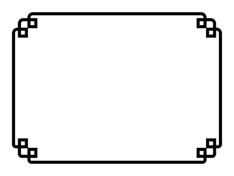 decorative simple frame rectangle vector