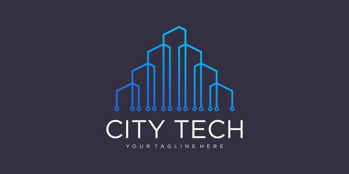 Tech City Logo Symbol Template Design Vector, Emblem, Design Concept, Creative Symbol, Icon vector